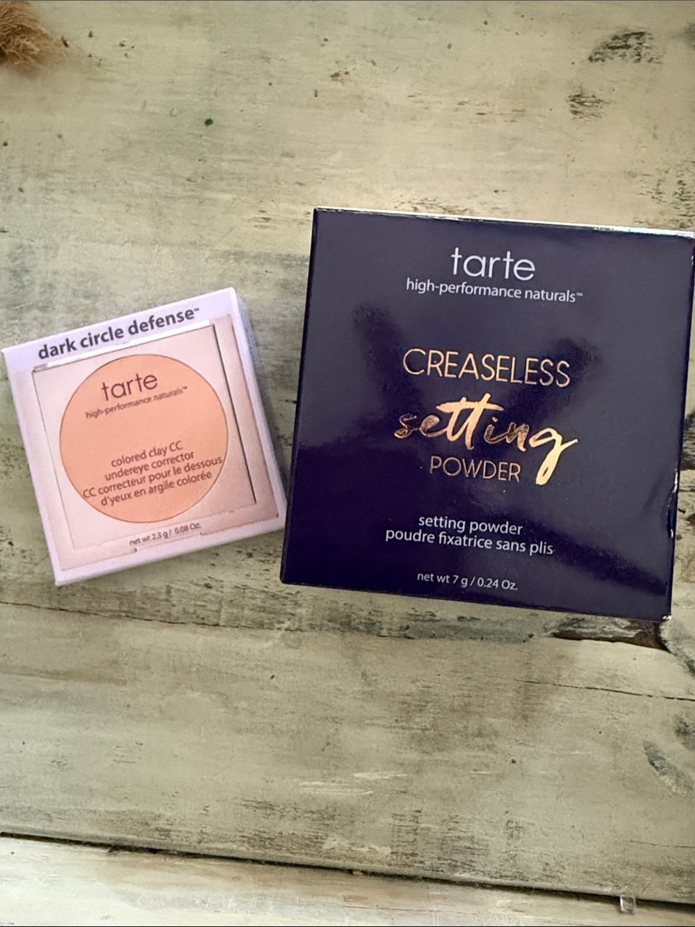 tarte Creaseless Setting Powder & Dark Circle Defense CC Duo